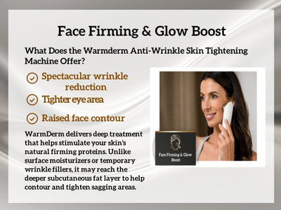 WarmDerm Dual-Action RF & EMS Skin Tightening Device – 2025 New Release | ThermaLift + MicroPulse™ Technology for Face & Neck | Collagen Boosting, Wrinkle Reduction & Facial Toning at Home